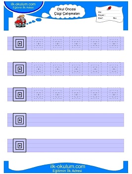 Çocuklar İçin Çizgi Çalışma Sayfaları 